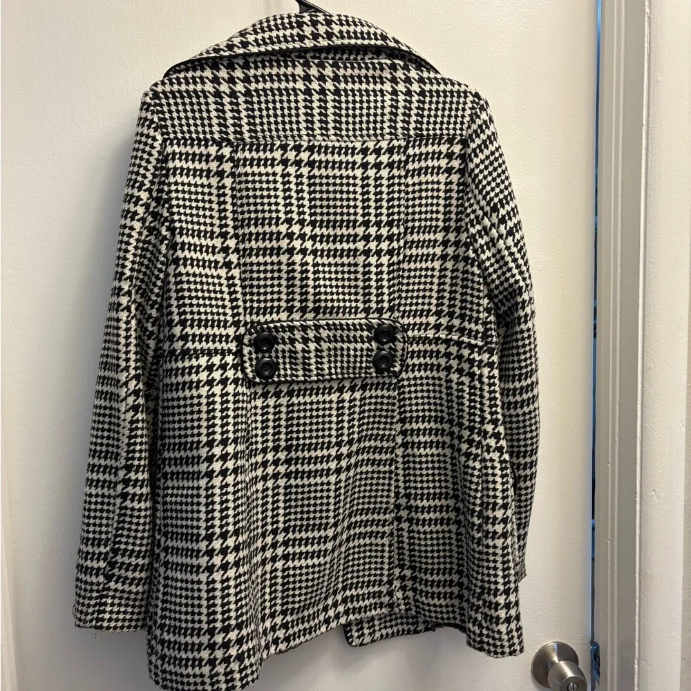 A. Byer Black and White Pea Coat Timeless Design - Picture 5 of 5